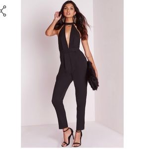 Black Tall Choker Jumpsuit